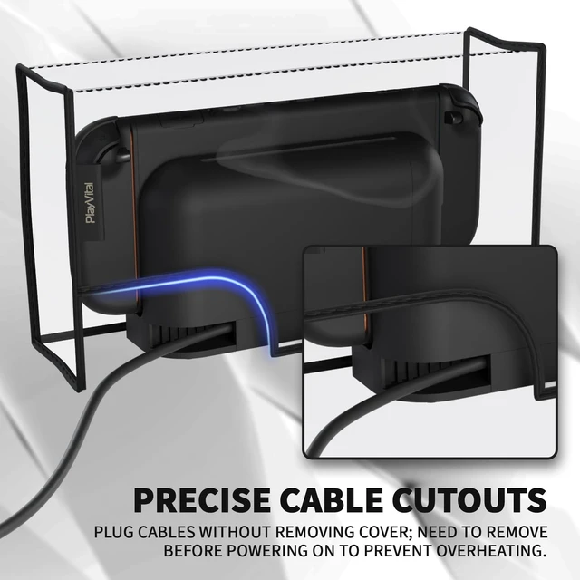 Alt view image 4 of 7 - PlayVital Dust Cover for Nintendo Switch 2, Anti-Scratch Dust Guard Waterproof Cover Sleeve for Nintendo Switch 2 Console & Charging Dock -Transparent