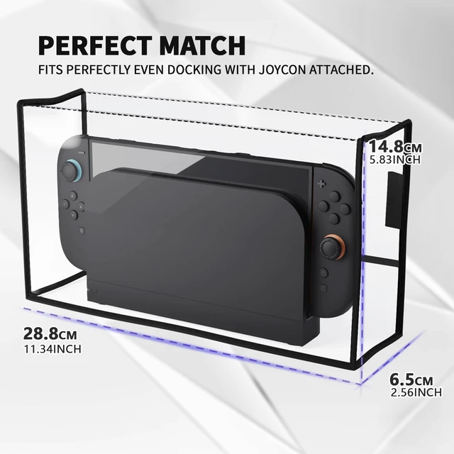 Alt view image 6 of 7 - PlayVital Dust Cover for Nintendo Switch 2, Anti-Scratch Dust Guard Waterproof Cover Sleeve for Nintendo Switch 2 Console & Charging Dock -Transparent