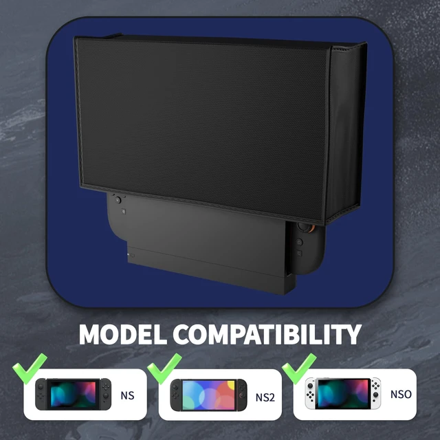 Alt view image 2 of 7 - PlayVital Dust Cover for Nintendo Switch 2, Anti Scratch Dust Guard Waterproof Cover Sleeve for Nintendo Switch 2 Console & Charging Dock - Black