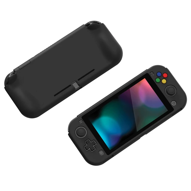 Alt view image 5 of 7 - ZealProtect Protective Case for Nintendo Switch Lite, Ergonomic Grip Hard Cover - Durable Shock-absorbent Shock-Absorption Anti-Scratch with Screen Protector & Thumb Grip Button Cap, Black