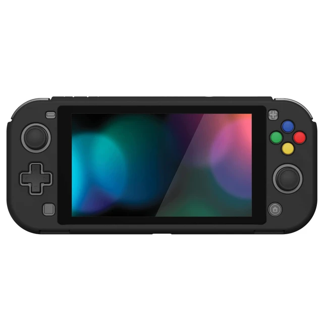 Alt view image 6 of 7 - ZealProtect Protective Case for Nintendo Switch Lite, Ergonomic Grip Hard Cover - Durable Shock-absorbent Shock-Absorption Anti-Scratch with Screen Protector & Thumb Grip Button Cap, Black