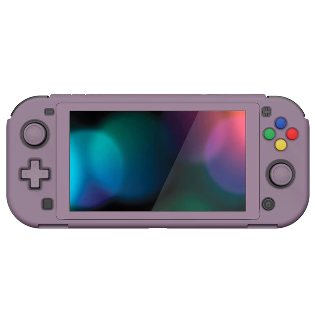 Alt view image 6 of 7 - PlayVital ZealProtect Protective Case for Nintendo Switch Lite, Ergomomic Grip Hard Cover - Durable Shock-absorbent Anti-Scratch with Screen Protector & Thumb Grip Button Caps, Dark Grayish Violet