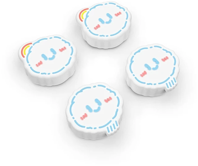 Main image of PlayVital Joystick Caps for Nintendo Switch, Thumbstick Grips for Switch Lite, Analog Cover for OLED Joycon Thumb Grip Caps - Rainbow Clouds & Rainy Clouds