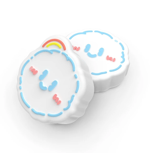 Alt view image 2 of 7 - PlayVital Joystick Caps for Nintendo Switch, Thumbstick Grips for Switch Lite, Analog Cover for OLED Joycon Thumb Grip Caps - Rainbow Clouds & Rainy Clouds
