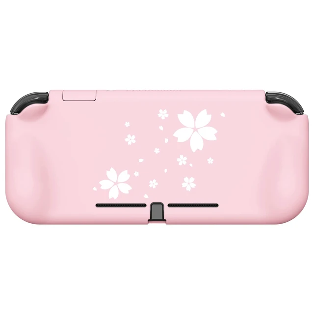 Alt view image 6 of 7 - PlayVital ZealProtect Protective Case for Nintendo Switch Lite, Hard Shell Ergonomic Grip Cover for Nintendo Switch Lite w/Screen Protector & Thumb Grip Caps & Button Caps - Cherry Blossoms Petals