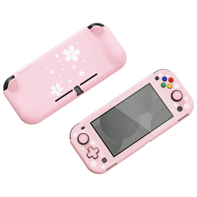 Alt view image 7 of 7 - PlayVital ZealProtect Protective Case for Nintendo Switch Lite, Hard Shell Ergonomic Grip Cover for Nintendo Switch Lite w/Screen Protector & Thumb Grip Caps & Button Caps - Cherry Blossoms Petals