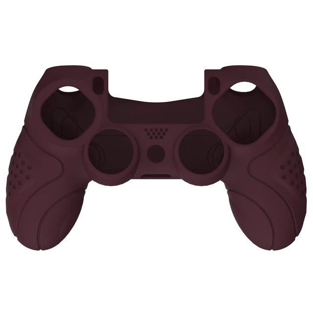 Alt view image 2 of 7 - PlayVital Guardian Edition Wine Red Ergonomic Soft Anti-Slip Controller Silicone Case Cover for ps4, Rubber Protector Skin with Joystick Caps for ps4 Slim/Pro Controller