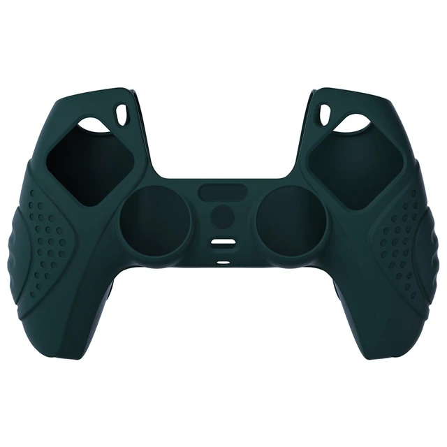 Alt view image 2 of 7 - PlayVital Guardian Edition Racing Green Ergonomic Soft Anti-Slip Controller Silicone Case Cover for ps5, Rubber Protector Skins with Black Joystick Caps for ps5 Controller