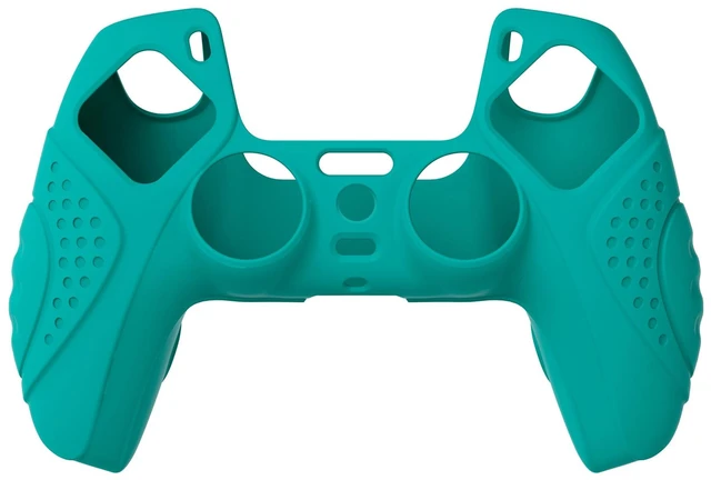 Alt view image 2 of 7 - PlayVital Guardian Edition Blue Ergonomic Soft Anti-Slip Controller Silicone Case Cover for ps5, Rubber Protector Skins with Black Joystick Caps for ps5 Controller
