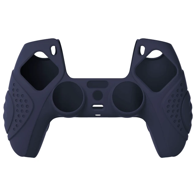 Alt view image 2 of 7 - PlayVital Guardian Edition Midnight Blue Ergonomic Soft Anti-Slip Controller Silicone Case Cover for ps5, Rubber Protector Skins with Black Joystick Caps for ps5 Controller