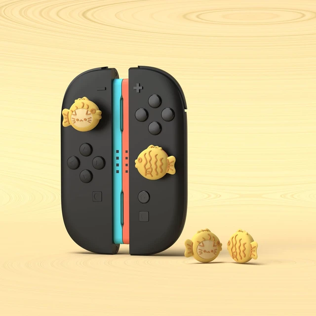 Alt view image 2 of 7 - PlayVital Thumb Grips for Nintendo Switch 2 | Kawaii Silicone Joystick Caps (4-Pack) - Cute Accessories Animal Design Thumbstick Covers for Joycon 2 - Taiyaki Kitten