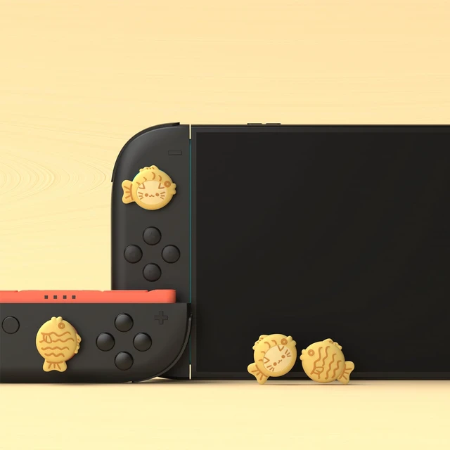 Alt view image 3 of 7 - PlayVital Thumb Grips for Nintendo Switch 2 | Kawaii Silicone Joystick Caps (4-Pack) - Cute Accessories Animal Design Thumbstick Covers for Joycon 2 - Taiyaki Kitten