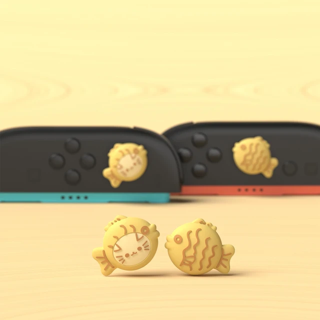 Alt view image 4 of 7 - PlayVital Thumb Grips for Nintendo Switch 2 | Kawaii Silicone Joystick Caps (4-Pack) - Cute Accessories Animal Design Thumbstick Covers for Joycon 2 - Taiyaki Kitten