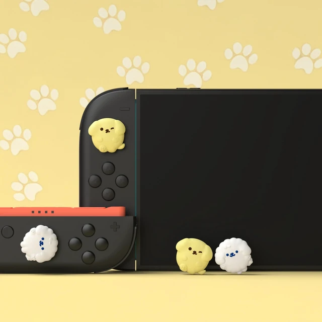 Alt view image 3 of 7 - PlayVital Thumb Grips for Nintendo Switch 2 | Kawaii Silicone Joystick Caps (4-Pack) - Cute Accessories Animal Design Thumbstick Covers for Joycon 2 - Fluffy & Winky Pups