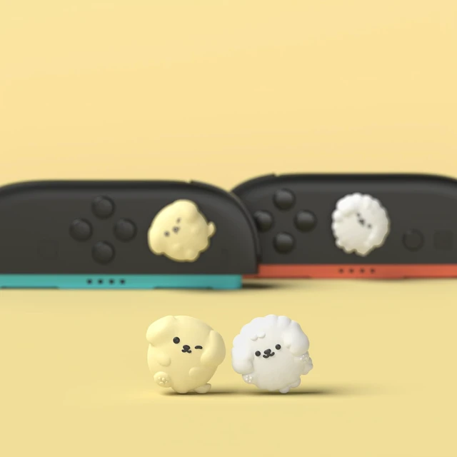 Alt view image 4 of 7 - PlayVital Thumb Grips for Nintendo Switch 2 | Kawaii Silicone Joystick Caps (4-Pack) - Cute Accessories Animal Design Thumbstick Covers for Joycon 2 - Fluffy & Winky Pups