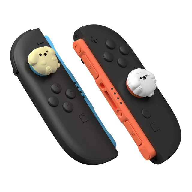 Alt view image 7 of 7 - PlayVital Thumb Grips for Nintendo Switch 2 | Kawaii Silicone Joystick Caps (4-Pack) - Cute Accessories Animal Design Thumbstick Covers for Joycon 2 - Fluffy & Winky Pups