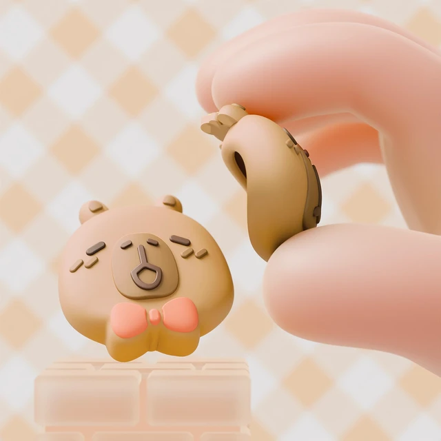 Alt view image 6 of 7 - PlayVital Thumb Grips for Nintendo Switch 2 | Kawaii Silicone Joystick Caps (4-Pack) - Cute Accessories Animal Design Thumbstick Covers for Joycon 2 - Capybara Moods
