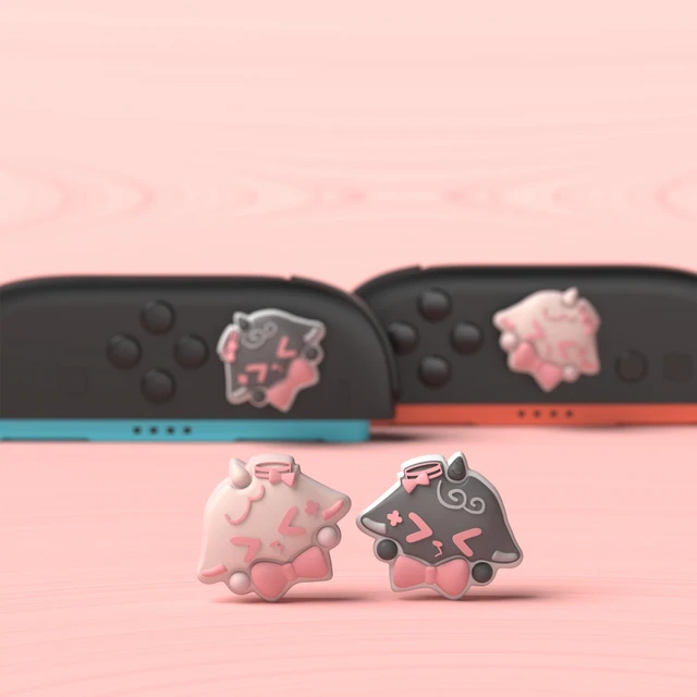 Alt view image 4 of 7 - PlayVital Thumb Grips for Nintendo Switch 2 | Kawaii Silicone Joystick Caps (4-Pack) - Cute Accessories Animal Design Thumbstick Covers for Joycon 2 - Needy Sheep