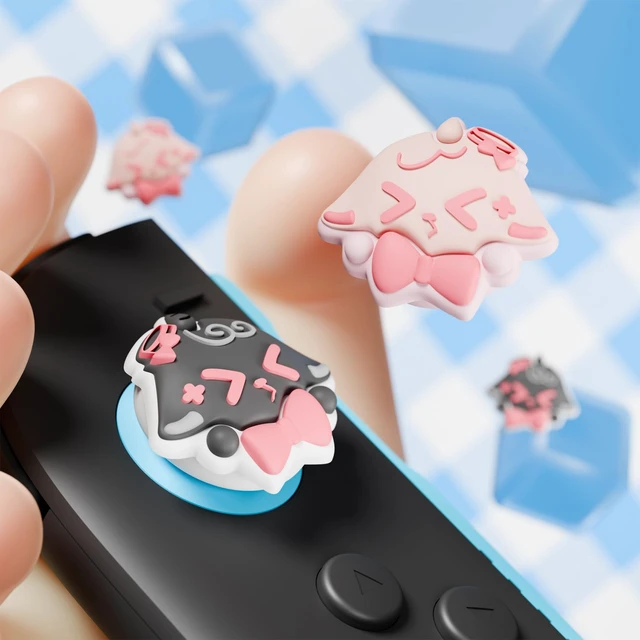 Alt view image 5 of 7 - PlayVital Thumb Grips for Nintendo Switch 2 | Kawaii Silicone Joystick Caps (4-Pack) - Cute Accessories Animal Design Thumbstick Covers for Joycon 2 - Needy Sheep