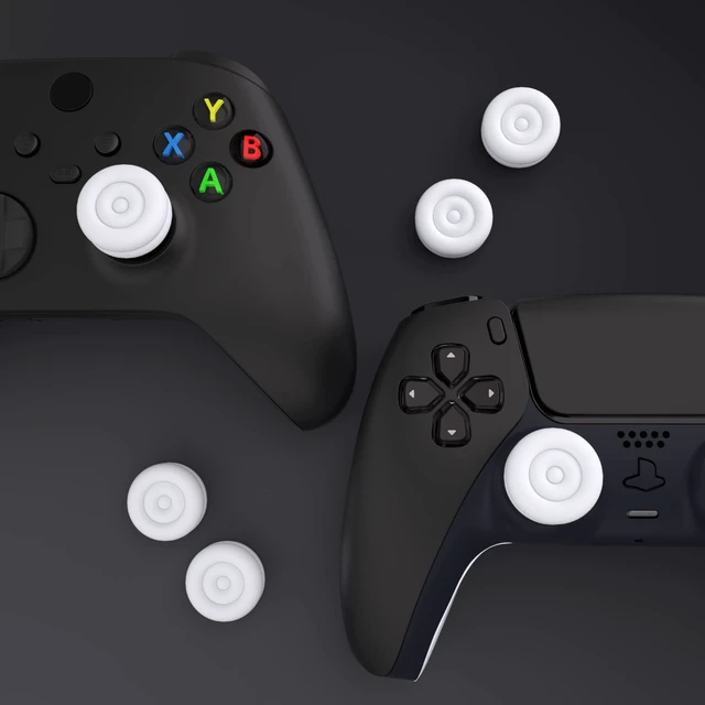 Alt view image 7 of 7 - PlayVital Thumbs Cushion Caps Thumb Grips for ps5, for ps4, Thumbstick Grip Cover for Xbox Series X/S, Thumb Grip Caps for Xbox One, Elite Series 2, for Switch Pro Controller - White