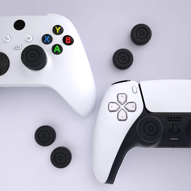 Alt view image 7 of 7 - PlayVital Thumbs Cushion Caps Thumb Grips for ps5, for ps4, Thumbstick Grip Cover for Xbox Series X/S, Thumb Grip Caps for Xbox One, Elite Series 2, for Switch Pro Controller - Black