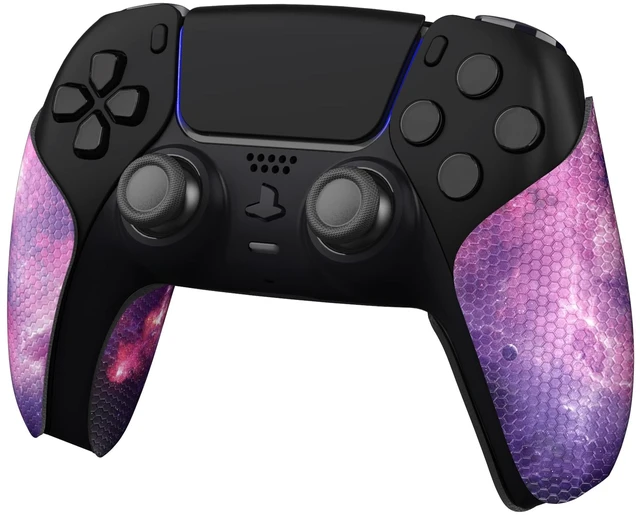 Alt view image 4 of 7 - PlayVital Anti-Skid Sweat-Absorbent Controller Grip for ps5, Professional Textured Soft Rubber Pads Handle Grips for ps5 Controller - Nebula Galaxy