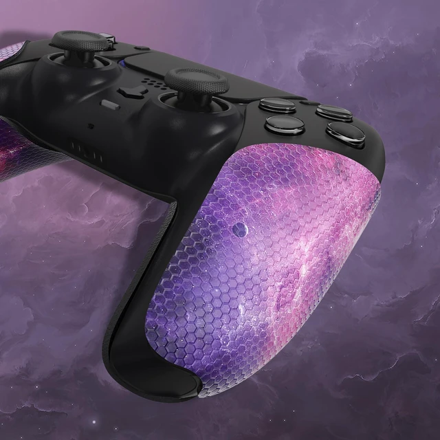 Alt view image 7 of 7 - PlayVital Anti-Skid Sweat-Absorbent Controller Grip for ps5, Professional Textured Soft Rubber Pads Handle Grips for ps5 Controller - Nebula Galaxy