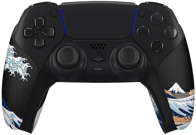 Main image of PlayVital Anti-Skid Sweat-Absorbent Controller Grip for ps5 Controller, Professional Textured Soft Rubber Pads Handle Grips for ps5 Control - The Great Wave Off Kanagawa