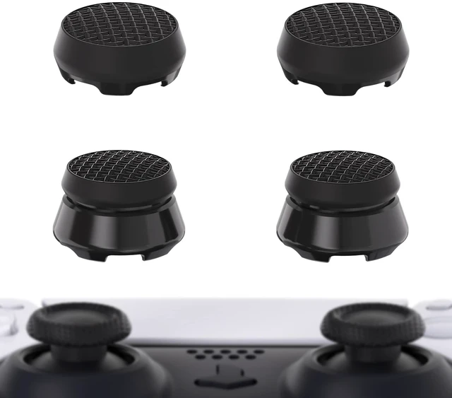 Main image of PlayVital Thumbs Pro ARMOR Thumbstick Extender for ps5 Controller, Joystick Caps Grip for ps5 Controller - 2 High Raise and 2 Mid Raise Dome - Black