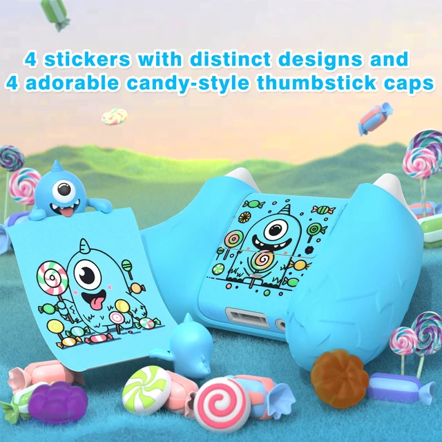 Alt view image 6 of 7 - PlayVital MonoEye Monster Controller Skin for Xbox Series X/S - Cute Anti-Slip Silicone Cover Case with 4 Candy Thumb Grip Caps & Stickers, Full Protection Set, Blue