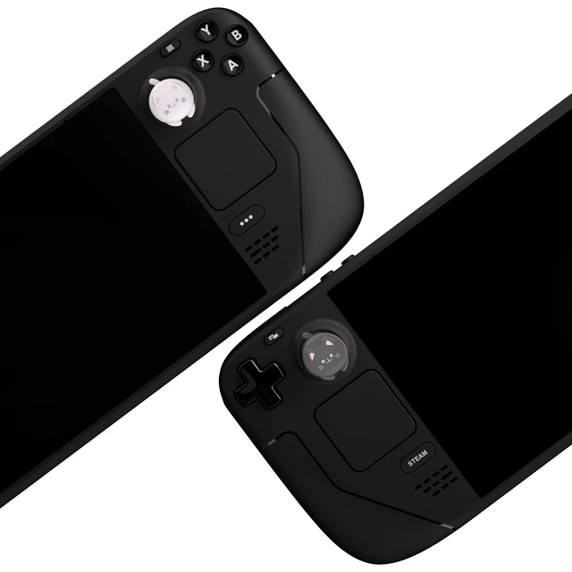 Alt view image 4 of 7 - PlayVital Thumb Grip Caps for Steam Deck LCD, Silicone Thumbsticks Grips Joystick Caps for Steam Deck OLED - Cutie Kitty