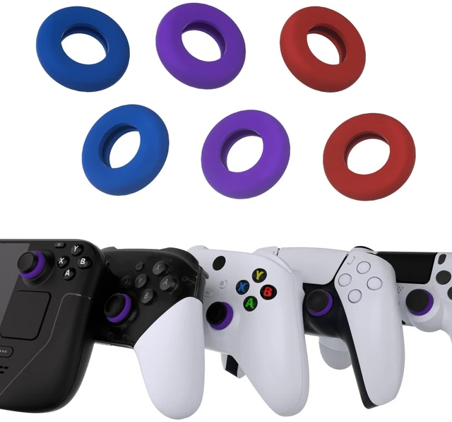 Main image of PlayVital 6 Pack Silicone Precision Rings for PS5, for PS4, for Xbox Series X/S, Xbox One, Xbox 360, for Switch 2 Pro, for Steam Deck - 3 Different Strengths, Aim Assist Target Motion Control Rings