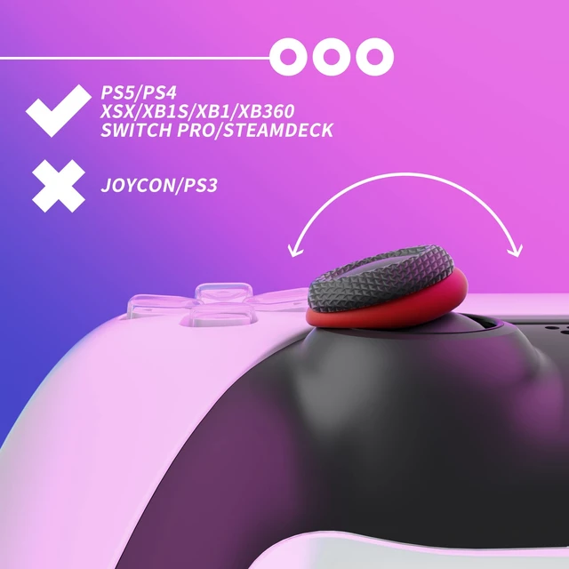 Alt view image 3 of 7 - PlayVital 6 Pack Silicone Precision Rings for PS5, for PS4, for Xbox Series X/S, Xbox One, Xbox 360, for Switch 2 Pro, for Steam Deck - 3 Different Strengths, Aim Assist Target Motion Control Rings