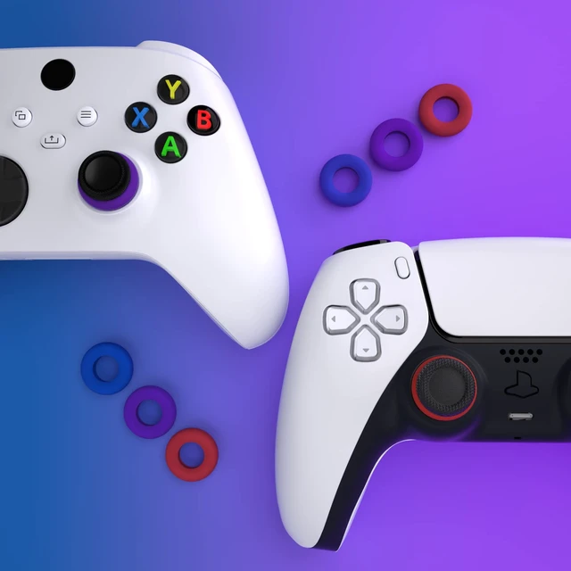 Alt view image 7 of 7 - PlayVital 6 Pack Silicone Precision Rings for PS5, for PS4, for Xbox Series X/S, Xbox One, Xbox 360, for Switch 2 Pro, for Steam Deck - 3 Different Strengths, Aim Assist Target Motion Control Rings