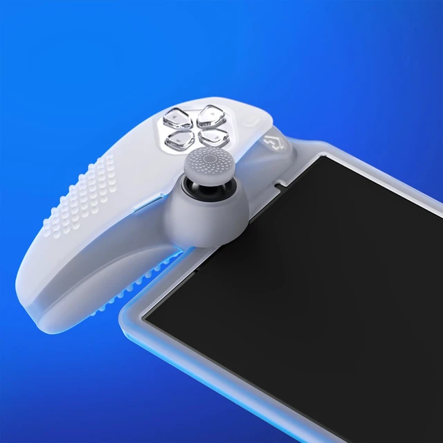 Alt view image 3 of 7 - PlayVital Design for PS Portal Silicone Protective Case with Thumb Grips Enhanced Grip Comfort | Anti-Slip 3D Studded Design | Full Protection | Perfect Fit - Clear White