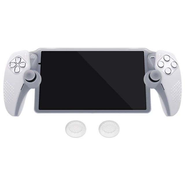 Alt view image 7 of 7 - PlayVital Design for PS Portal Silicone Protective Case with Thumb Grips Enhanced Grip Comfort | Anti-Slip 3D Studded Design | Full Protection | Perfect Fit - Clear White