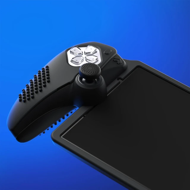Alt view image 3 of 7 - PlayVital Design for PS Portal Silicone Protective Case with Thumb Grips Enhanced Grip Comfort | Anti-Slip 3D Studded Design | Full Protection | Perfect Fit - Black