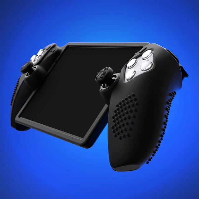 Alt view image 6 of 7 - PlayVital Design for PS Portal Silicone Protective Case with Thumb Grips Enhanced Grip Comfort | Anti-Slip 3D Studded Design | Full Protection | Perfect Fit - Black