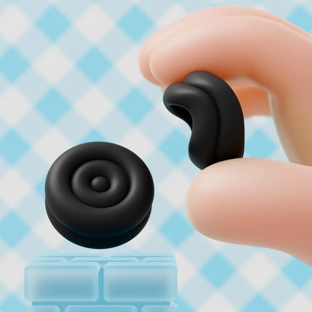 Alt view image 6 of 7 - PlayVital for Switch 2 Thumbs Cushion Caps Thumb Grips (4-Pack) | Silicone Joystick Grip Cover for Nintendo Switch 2 Joycon, Anti-Fatigue Design | Black
