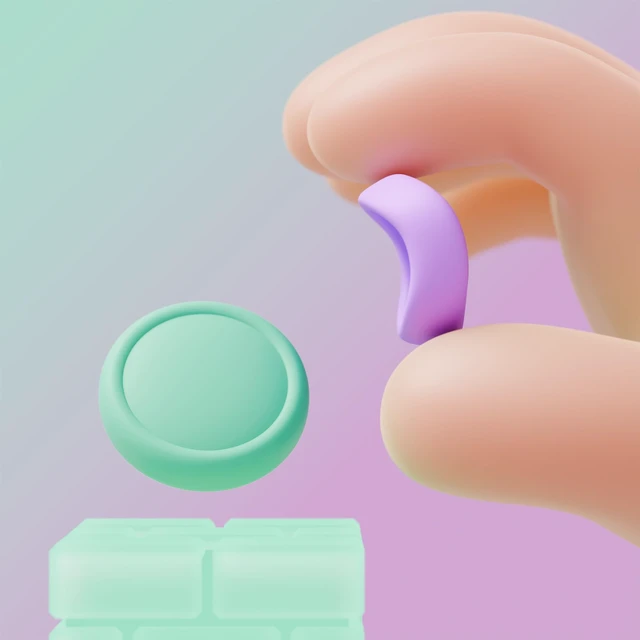 Alt view image 7 of 7 - PlayVital Button Caps + Thumb Grip Set for Nintendo Switch 2, 2 Silicone Colorful ABXY Directional Button Covers & 2 Joystick Caps- Soft Violet & Mint Green