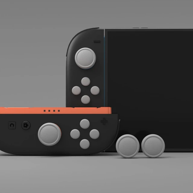 Alt view image 3 of 7 - PlayVital Button Caps + Thumb Grip Set for Nintendo Switch 2, 2 Silicone Colorful ABXY Directional Button Covers & 2 Joystick Caps for Joycon - New Hope Gray