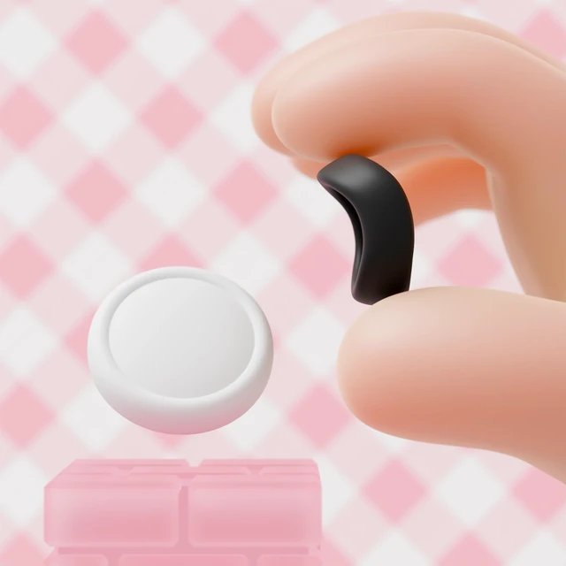 Alt view image 7 of 7 - PlayVital Button Caps + Thumb Grip Set for Nintendo Switch 2, 8 Silicone Colorful ABXY Directional Button Covers & 4 Joystick Caps for Joycon - Black & White