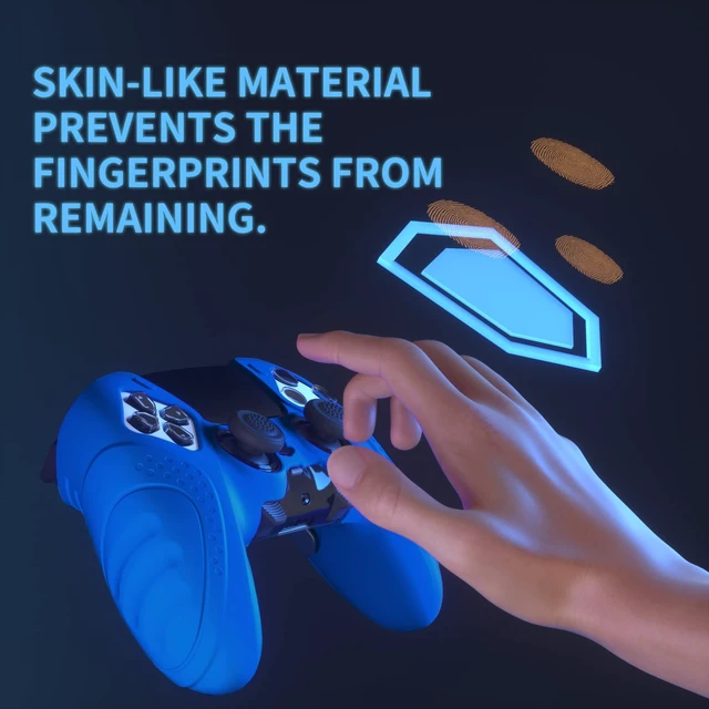 Alt view image 4 of 7 - PlayVital Guardian Edition Anti-Slip Ergonomic Silicone Cover Case for ps5 Edge Controller, Soft Rubber Protector Skin for ps5 Edge Wireless Controller with Thumb Grip Caps - Black