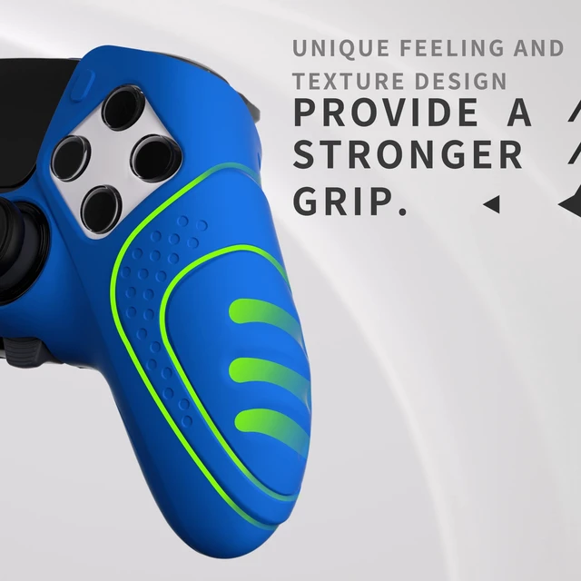 Alt view image 5 of 7 - PlayVital Guardian Edition Anti-Slip Ergonomic Silicone Cover Case for ps5 Edge Controller, Soft Rubber Protector Skin for ps5 Edge Wireless Controller with Thumb Grip Caps - Black