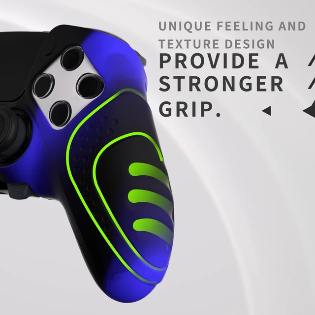 Alt view image 5 of 7 - PlayVital Guardian Edition Anti-Slip Ergonomic Silicone Cover Case for ps5 Edge Controller, Soft Rubber Protector Skin for ps5 Edge Wireless Controller with Thumb Grip Caps - Black