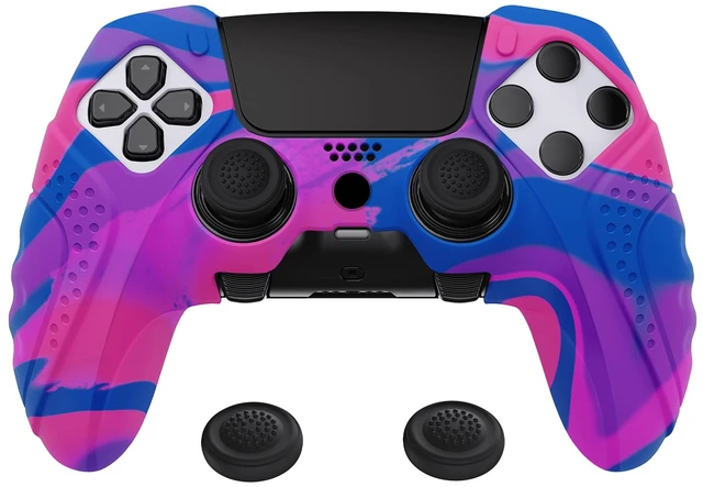 Main image of PlayVital Guardian Edition Anti-Slip Ergonomic Silicone Cover Case for ps5 Edge Controller, Soft Rubber Protector Skin for ps5 Edge Wireless Controller with Thumb Grip Caps - Black