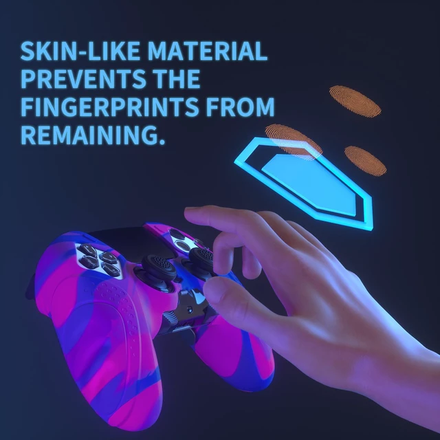Alt view image 4 of 7 - PlayVital Guardian Edition Anti-Slip Ergonomic Silicone Cover Case for ps5 Edge Controller, Soft Rubber Protector Skin for ps5 Edge Wireless Controller with Thumb Grip Caps - Black