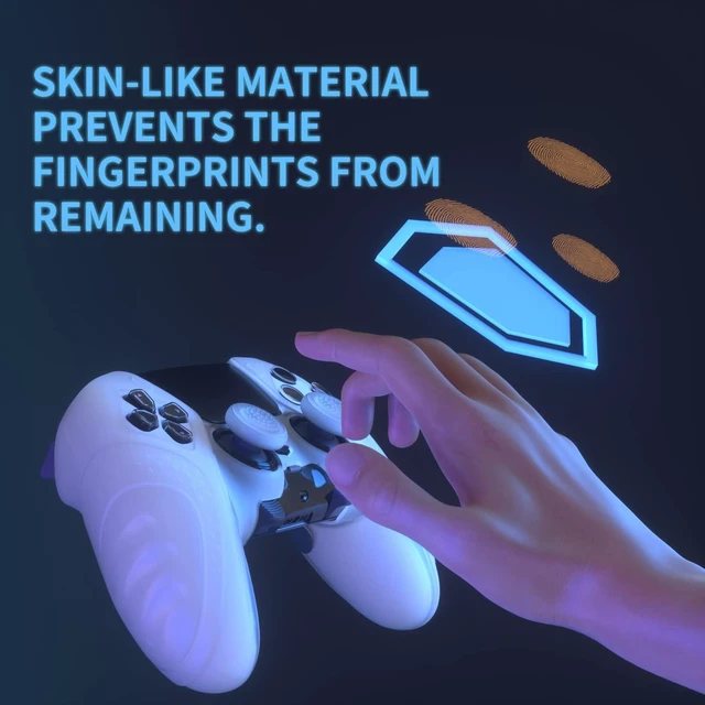 Alt view image 4 of 7 - PlayVital Guardian Edition Glow in Dark Anti-Slip Ergonomic Silicone Cover Case for ps5 Edge Controller, Soft Rubber Protector Skin for ps5 Edge Wireless Controller with Thumb Grip Caps - Green