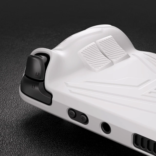 Alt view image 3 of 7 - PlayVital Armor Series Ergonomic Case for Steam Deck LCD, Soft Cover Protective Silicone Protector with Back Button Enhancement Designed & Thumb Grips Caps for Steam Deck - White