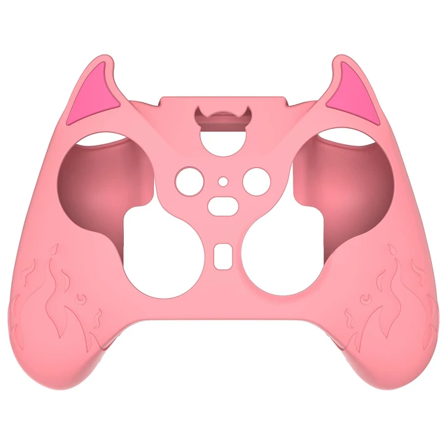 Alt view image 7 of 7 - PlayVital Cute Demon Silicone Case Cover for Xbox Elite Wireless Controller Series 2, Kawaii Anti-Slip Shockproof Controller Skin Grip for Xbox Elite Series 2 Core with Thumb Grip Caps - Pink